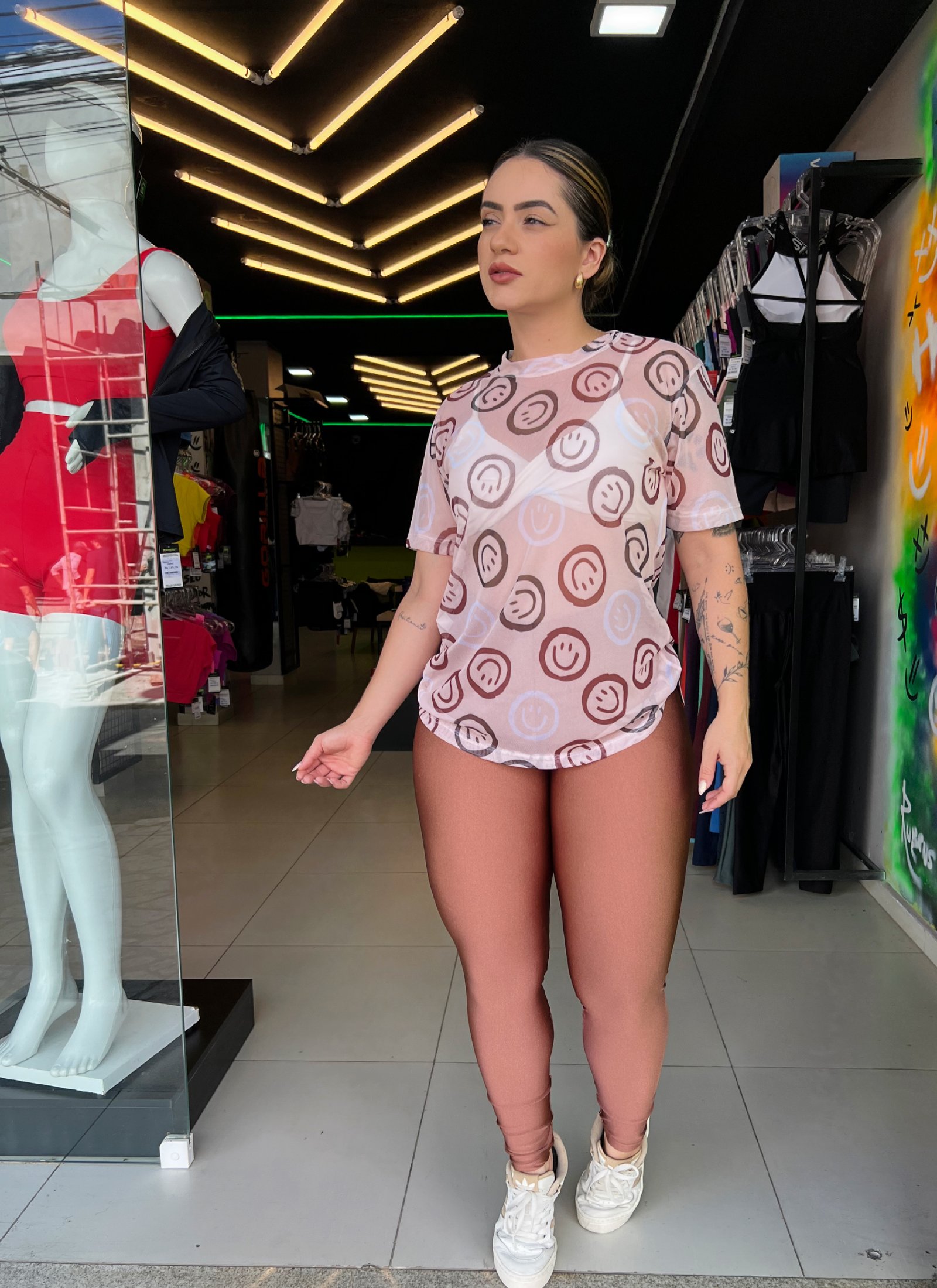 BLUSA TULE ESTAMPADA - Imagem 1