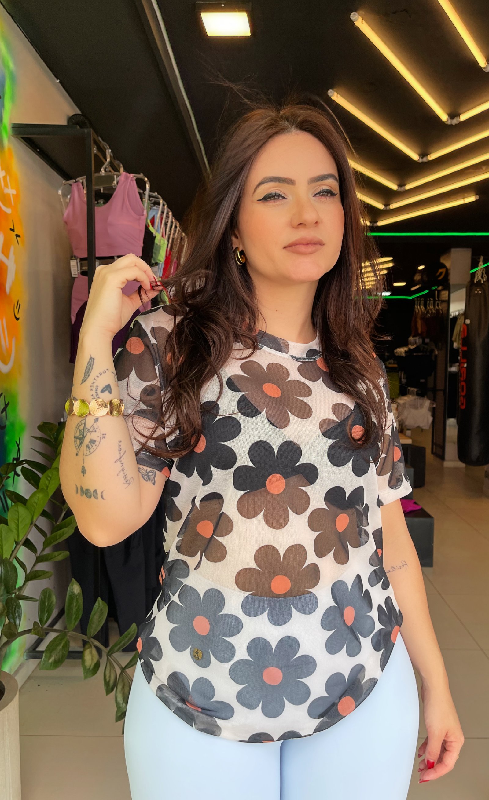 BLUSA TULE ESTAMPADA - Imagem 3